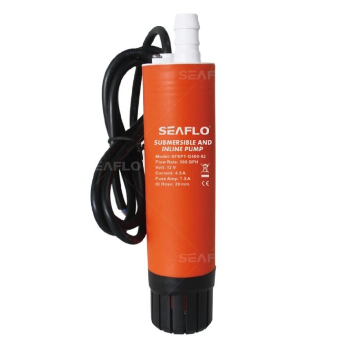 Alternative view of BOMBA SUBMERSIVEL/LINEAR PARA ÁGUA E OLEO DIESEL 500GPH 12V CABO 5M