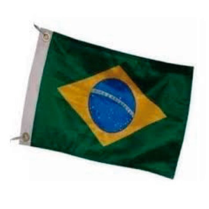 BANDEIRA 22X33 TECIDO DURALON 100% POLIESTER - BRASIL