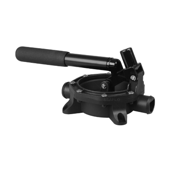 BOMBA MANUAL DE DIAFRAGMA SEAFLO DE ALUMINIO COR PRETA