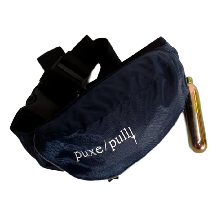 COLETE SALVA VIDAS INFLAVEL MOD. POCHETE C/ LUZ E CILINDRO