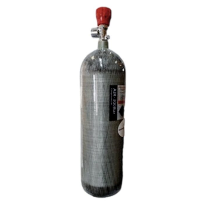 CILINDRO FIBRA DE CARBONO 2L 300BAR COM VÁLVULA