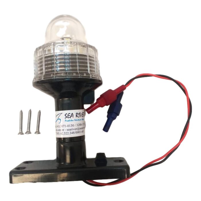 Alternative view of LUZ CIRCULAR LENTE BRANCA SEM HASTE COM LED BASE PRETA