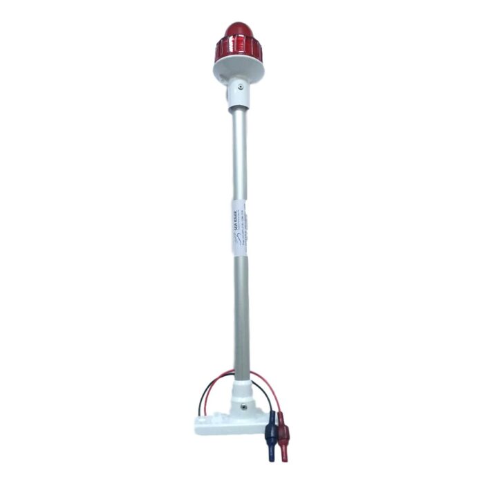 Alternative view of LUZ CIRCULAR LENTE VERMELHA C/HASTE 40CM FIXA COM LED BASE BRANCA