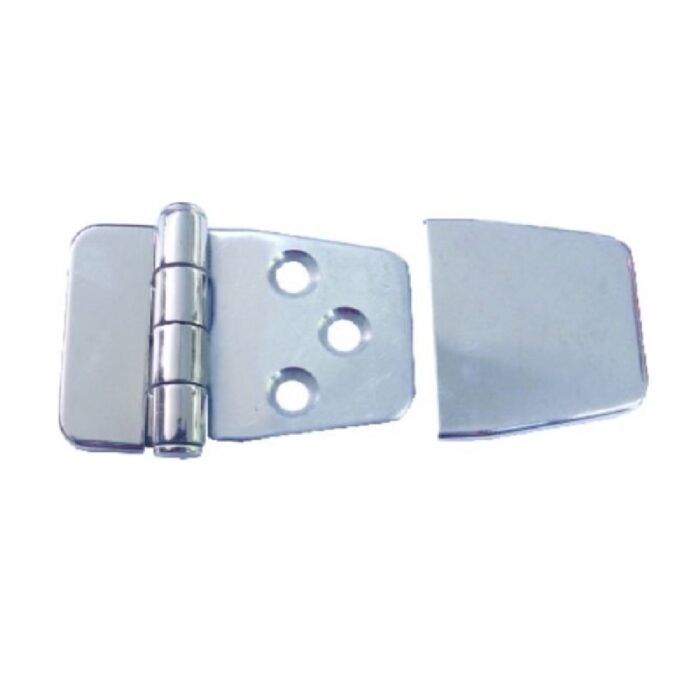 DOBRADIÇA EM AÇO INOX 2X3 FUROS 37X57X2MM COM CAPA DE PROTEÇÃO