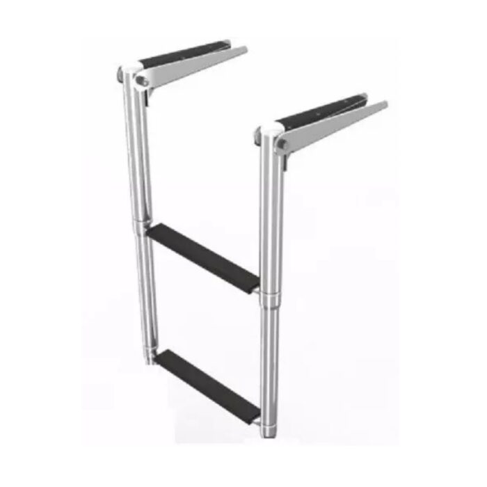 ESCADA RETRATIL INOX PARA BARCOS 2 DEGRAUS