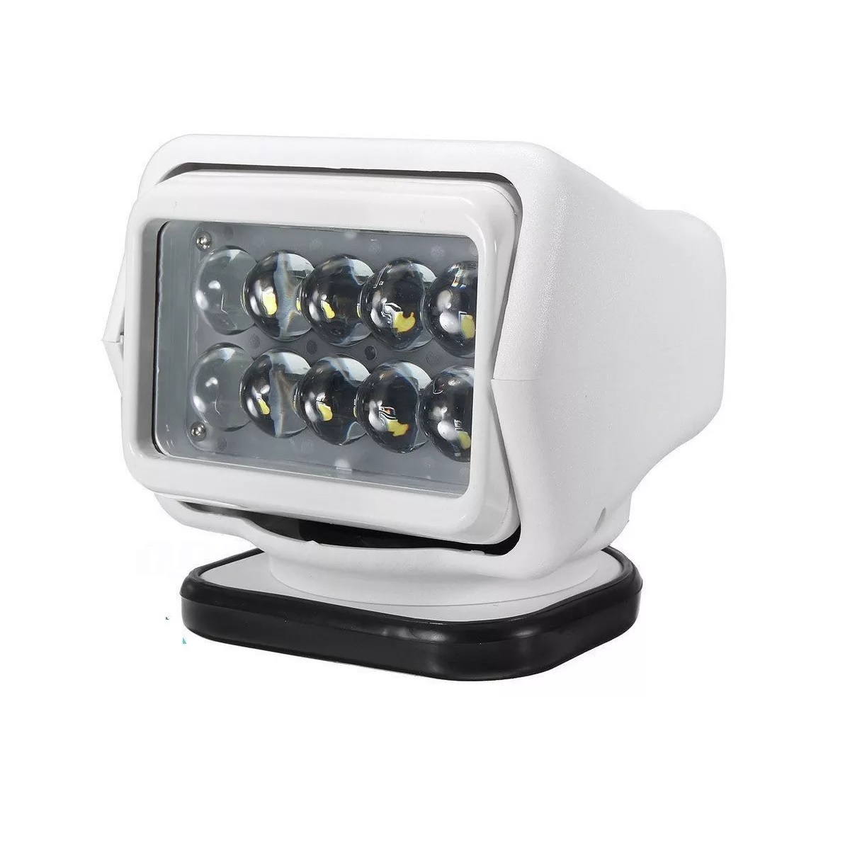 FAROL DE BUSCA BRANCO LED 12V 380° X 137° CONTROLES REMOTO – Seariver