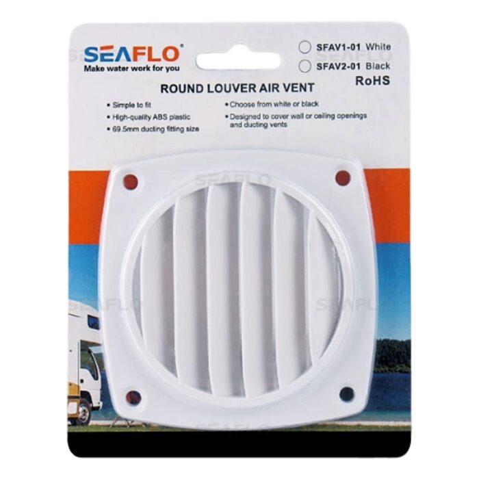 Alternative view of GRADE RESPIRADOURO DE AR REDONDO MODELO ABS BRANCO