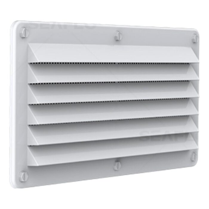 GRADE DE COBERTURA E VENTILACAO 260,5X125MM BRANCA PVC PROTECAO UV