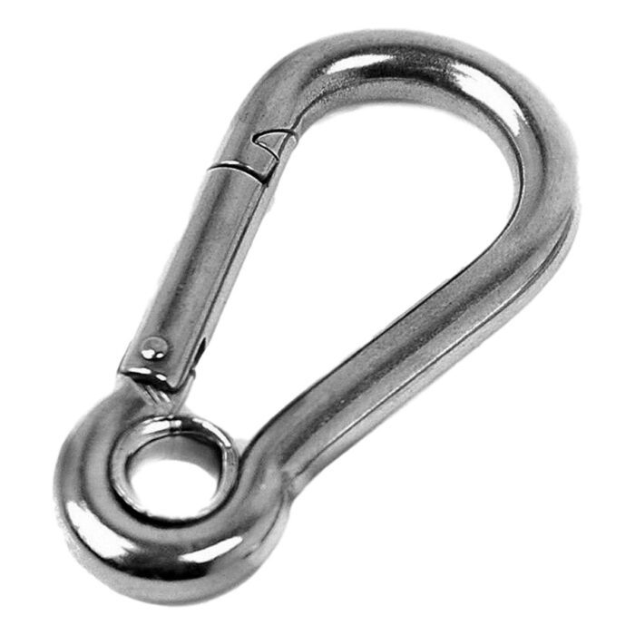 Mosquetão Inox com olhal 10x100