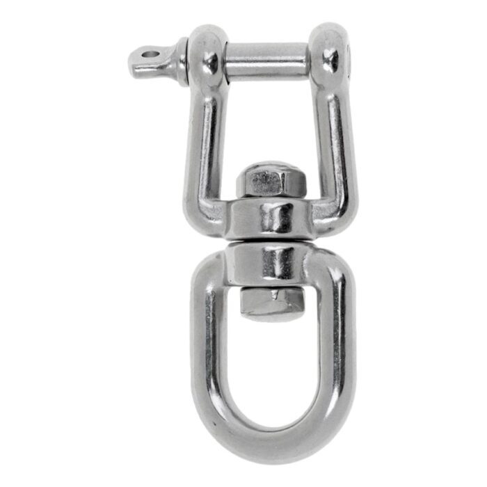 Manilha Inox dupla com distorcedor um parafuso 5mm 3/16 Pol