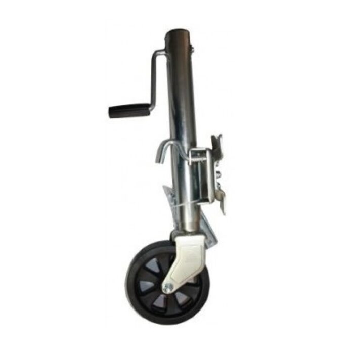 RODA NAUTICA PEDESTAL JOCKEY WHEEL PRATA ZINCADA TOP 95 E 70CM 1000A