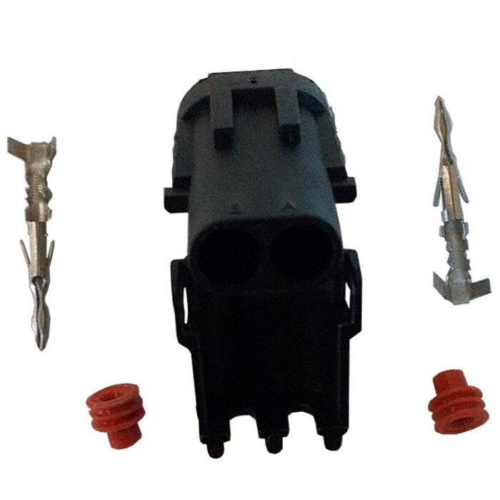 PEÇA DE BOMBA PRESSURIZADA CONECTOR MACHO DELPHI 2 VIAS