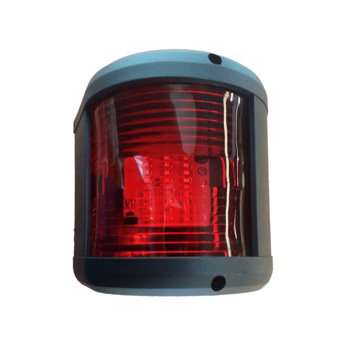 LUMINARIA DE NAVEGAÇÃO FIXA PRETA MAIOR 12M CXH2-2YB VERMELHA 112,5º