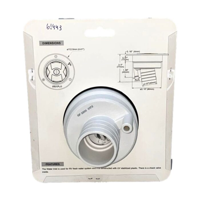 Alternative view of ENTRADA DE ÁGUA COM TRANCA POR CHAVE 40MM BRANCO