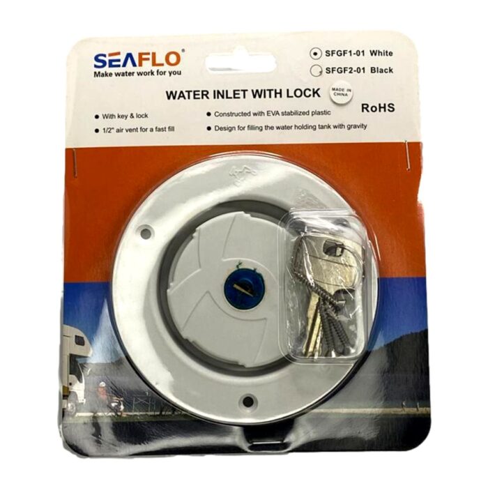 ENTRADA DE ÁGUA COM TRANCA POR CHAVE 40MM BRANCO