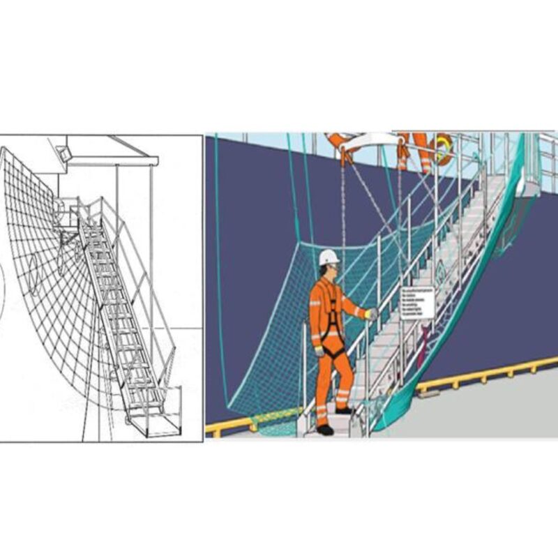 Seariver REDE DE PROTEÇÃO DE ESCADA DE PORTALO 4 X 16M – Seariver