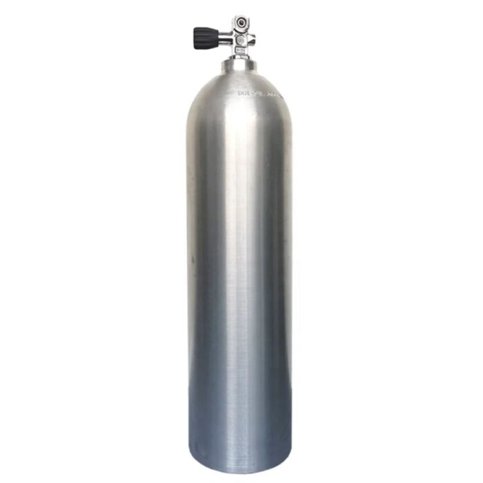 CILINDRO ALUMINIO 11.1L 3000PSI COM VALVULA DIN/YOKI MERGULHO COR ALUMINIO DOT-S80