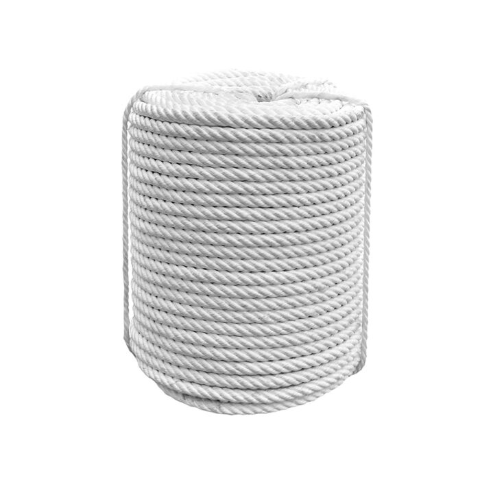 corda branca 3 pernas poliester torcida