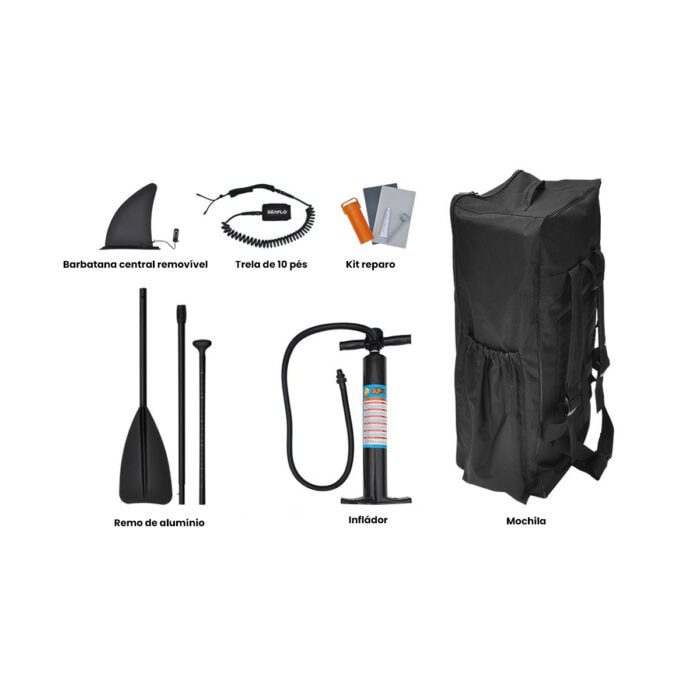 Alternative view of STAND UP INFLÁVEL COM MOCHILA, INFLADOR, REMO E LEASH 3M