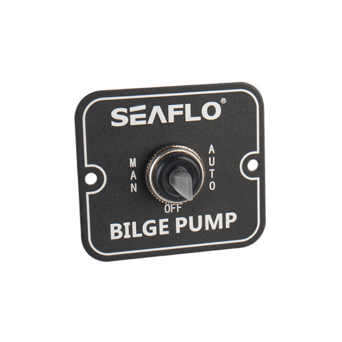 PAINEL CONTROLE PARA BOMBA DE PORÃO SEAFLO PRO ALAVANCA 3 POS ALUMINIO COM LED