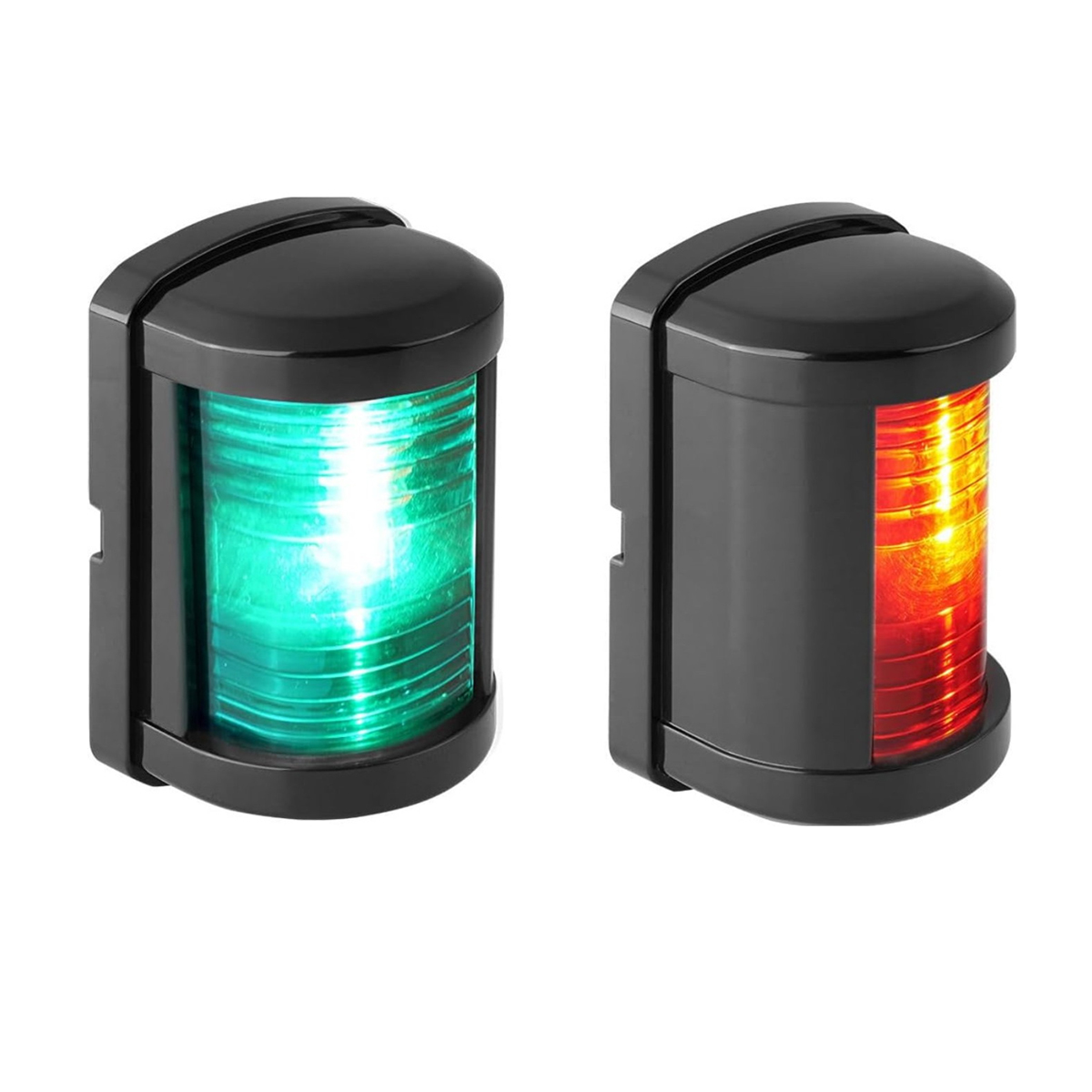 PAR DE LUZES DE NAVEGAÇÃO SEAFLO MINI LED BOMBORDO E BORESTE 12VDC 2NM CASE PRETO