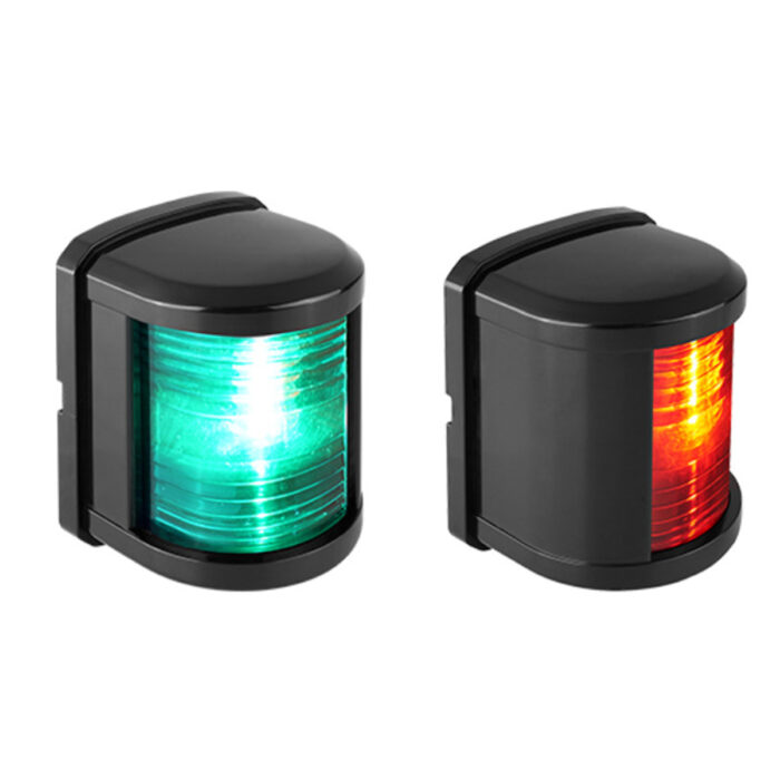 PAR DE LUZES DE NAVEGAÇÃO SEAFLO REGULAR LED BOMBORDO E BORESTE 12VDC 2NM CASE PRETO