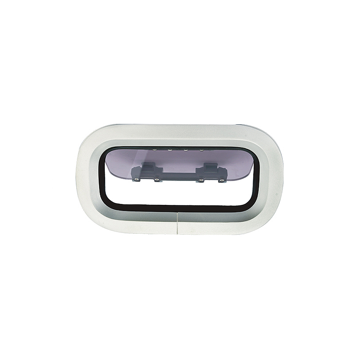 VIGIA RETANGULAR SEAFLO PRO MOLDURA EM ALUMÍNIO COR PRATA VIDRO ACRÍLICO FUMÊ 369 X 193MM 05S